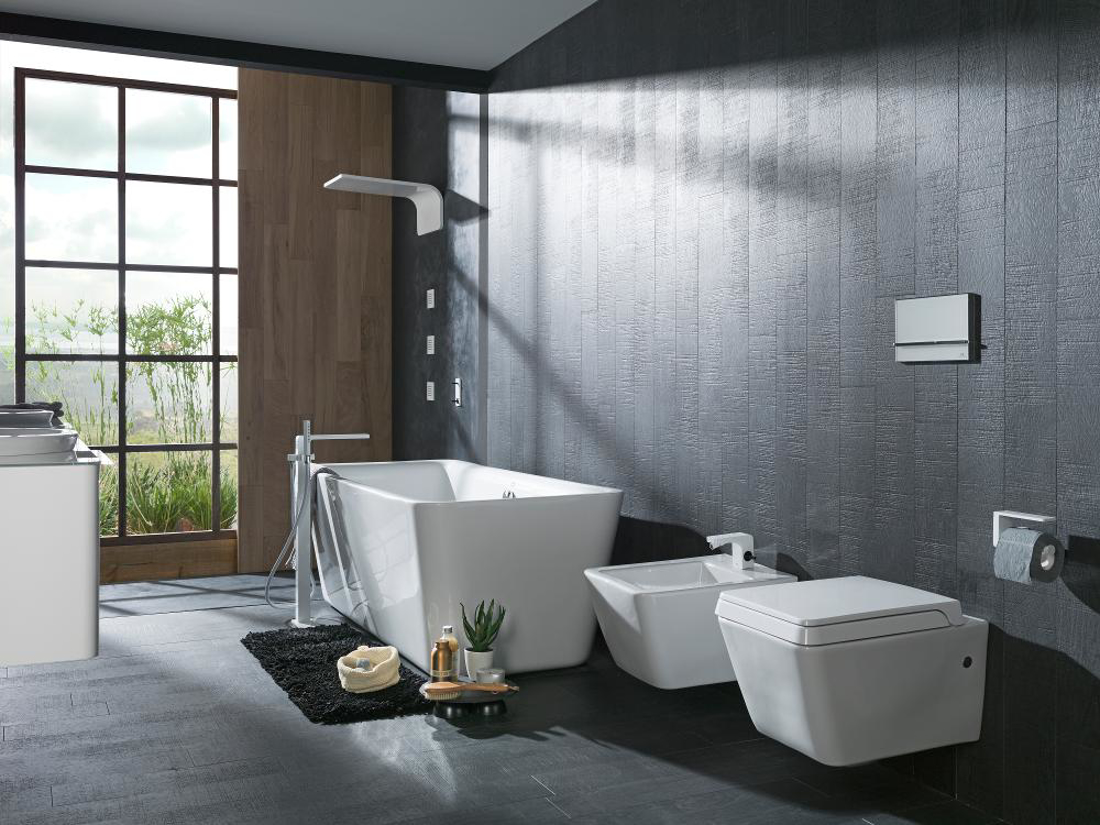 Slika od SMART LINE TIPKA ZA VODOKOTLIC DUPLA CRYSTAL WHITE