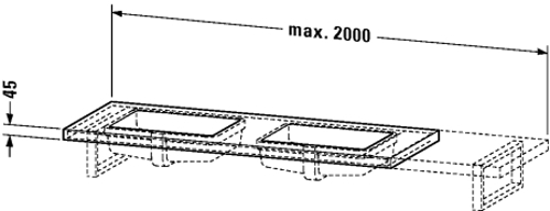 Slika od Delos Console for undercounter basin f-bonded