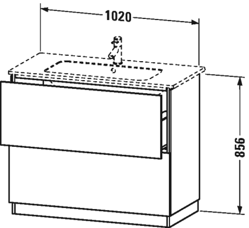 Slika od L-Cube Vanity unit floor-standing