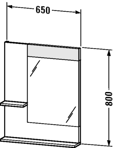 Slika od Vero Mirror with shelves laterally and below