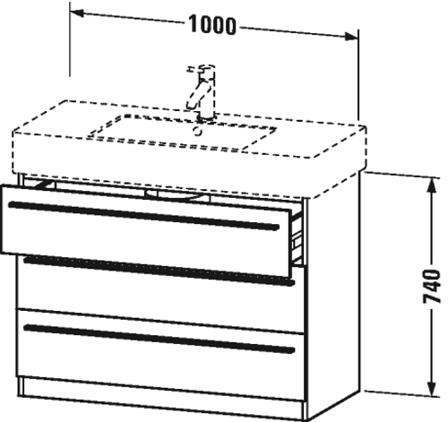 Slika od X-Large Vanity unit floor-standing