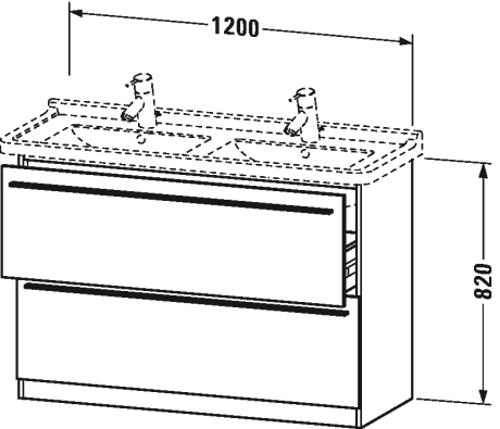 Slika od X-Large Vanity unit floor-standing