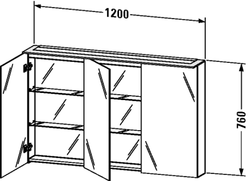 Slika od X-Large Mirror cabinet