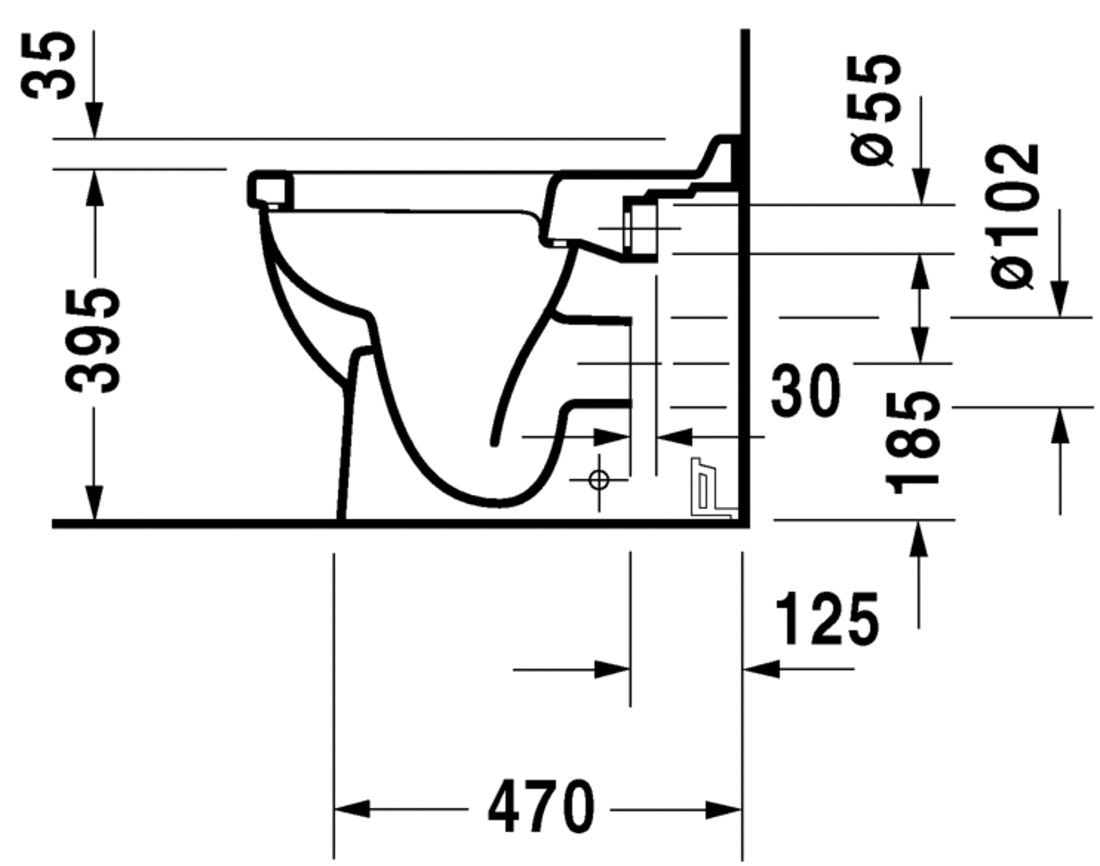 Slika od Starck 3 Toilet floor standing