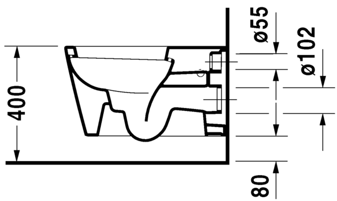 Slika od Starck 1 Toilet wall mounted