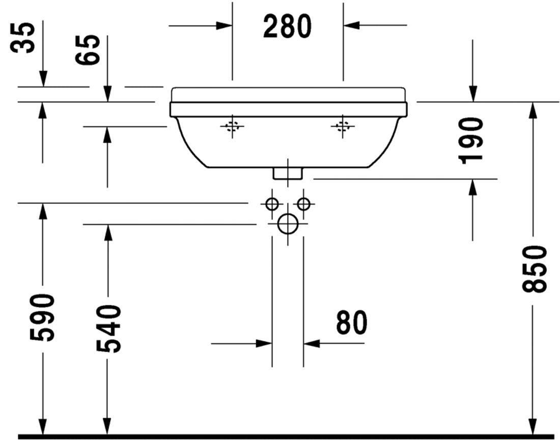 Slika od Starck 3 Washbasin Med 60