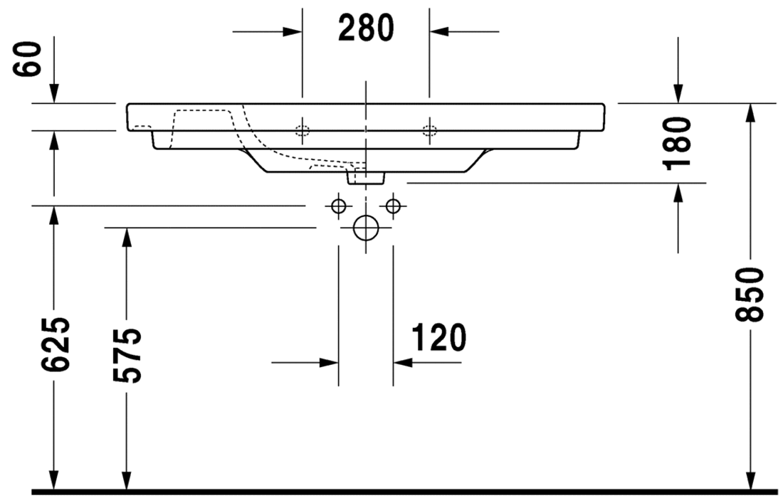 Slika od D-Code Washbasin, furniture washbasin 105