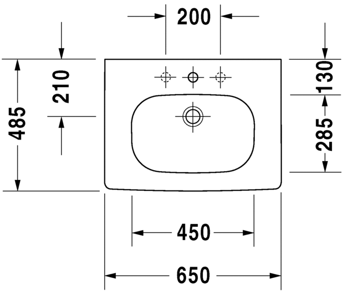 Slika od D-Code Washbasin, furniture washbasin 65