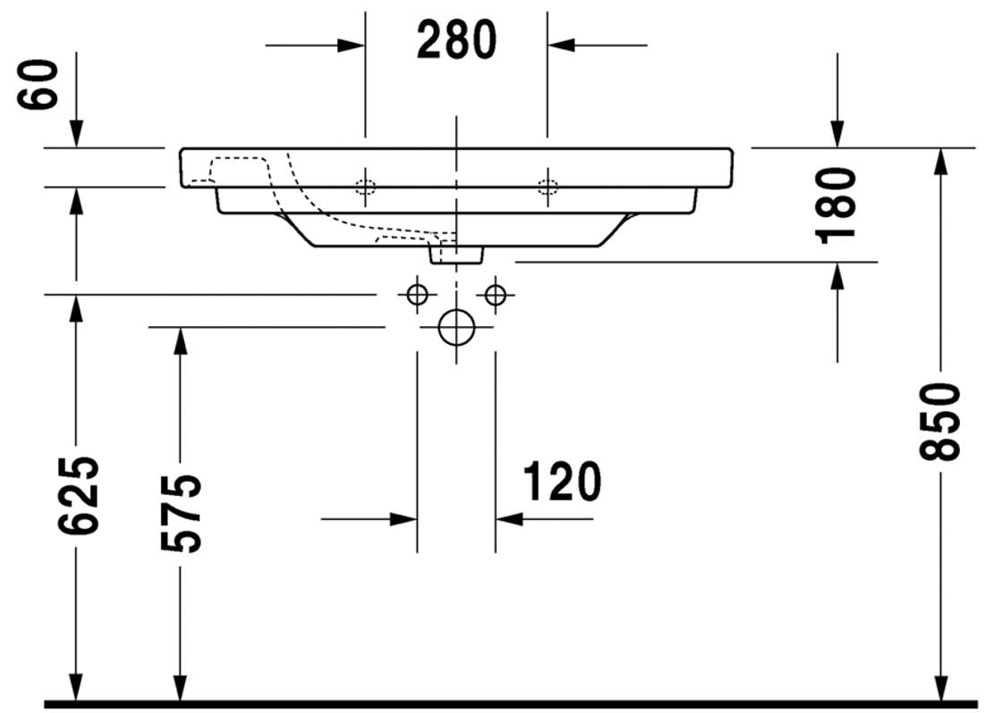 Slika od D-Code Washbasin, Furniture basin Med 85