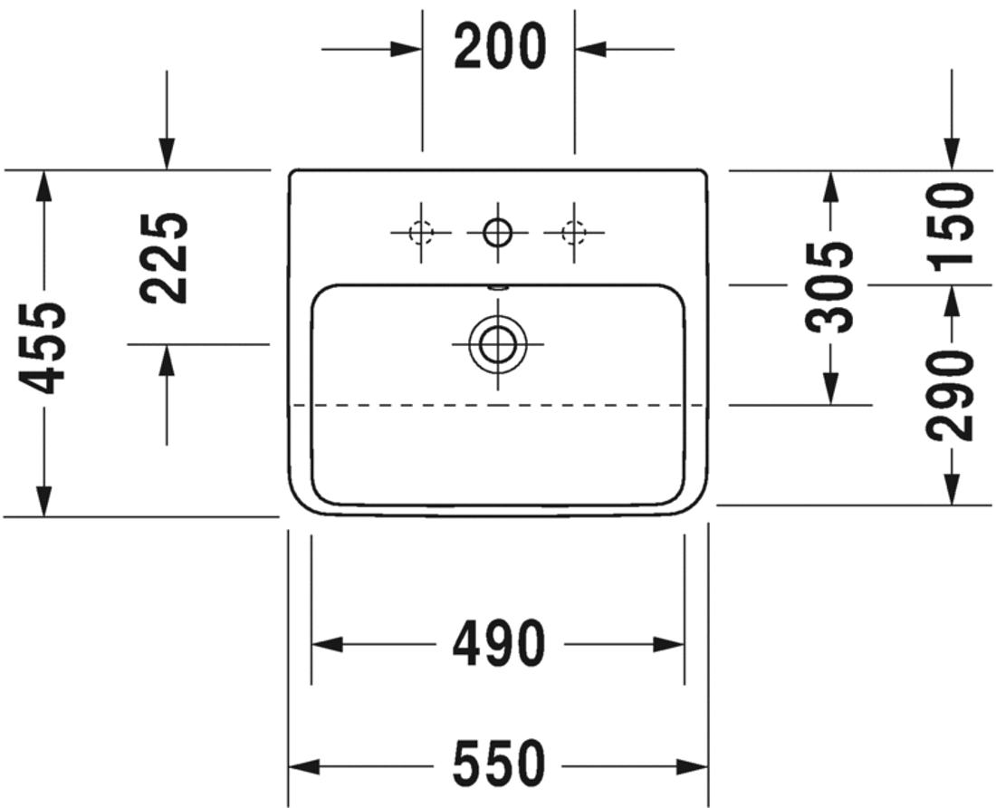 Slika od ME by Starck Semi-recessed washbasin 55