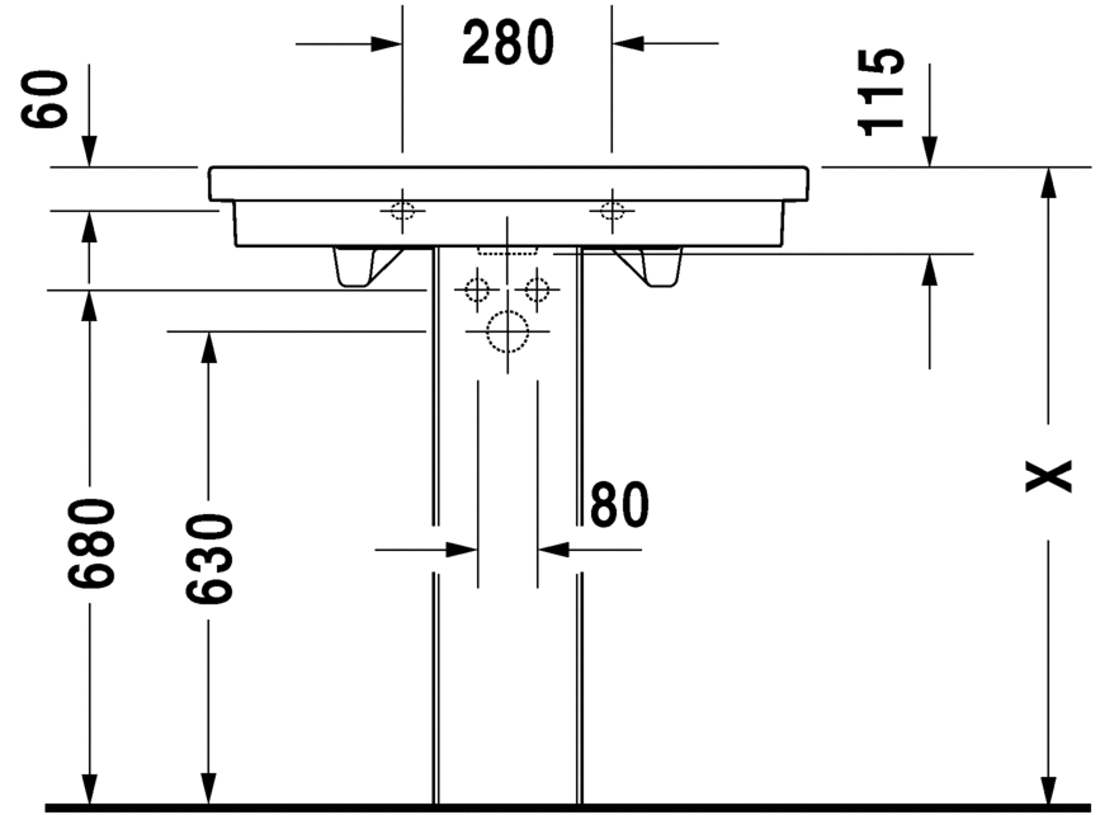 Slika od 2nd floor Washbasin, furniture washbasin 80