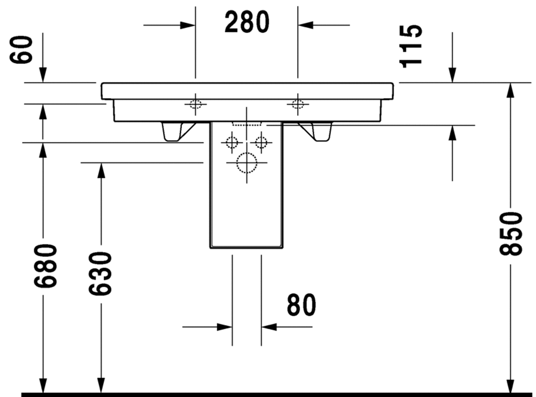 Slika od 2nd floor Washbasin, furniture washbasin 80