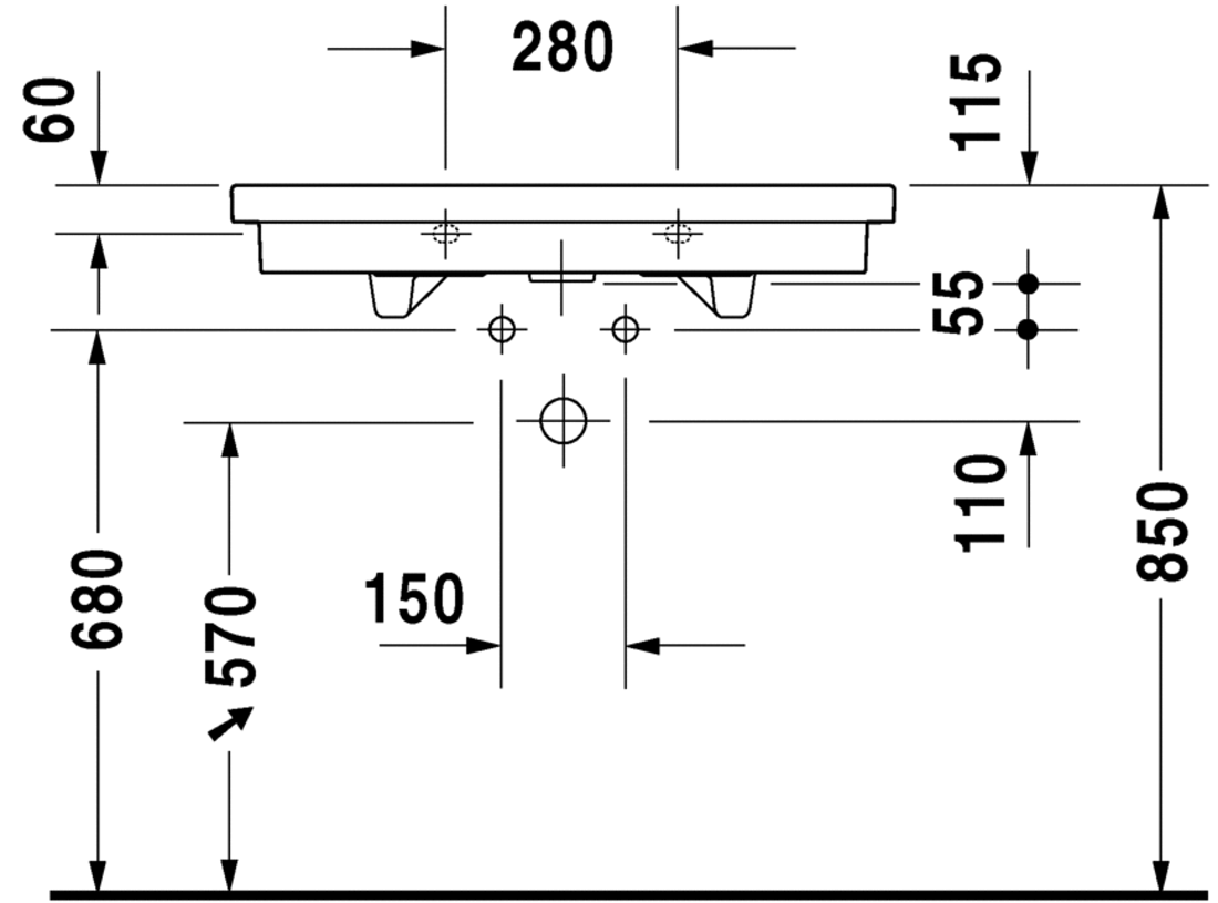 Slika od 2nd floor Washbasin, furniture washbasin 80