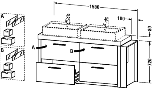 Slika od 2nd floor Vanity unit floor-standing