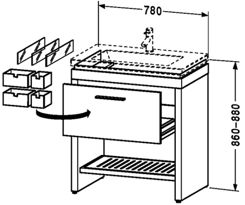 Slika od 2nd floor Vanity unit floor-standing