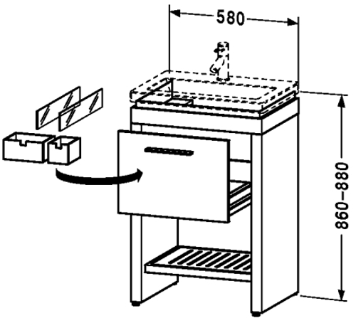 Slika od 2nd floor Vanity unit floor-standing