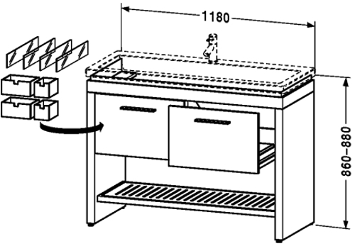 Slika od 2nd floor Vanity unit floor-standing