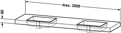 Slika od 2nd floor Console for undercounter basin f-bonded