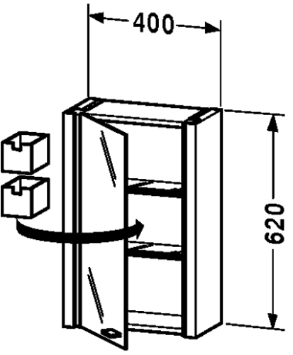 Slika od 2nd floor 40 Mirror cabinet