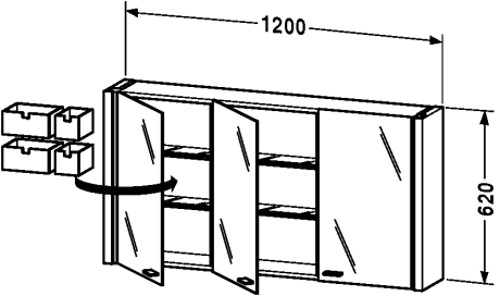 Slika od 2nd floor 120 Mirror cabinet