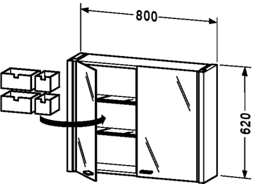 Slika od 2nd floor 80 Mirror cabinet