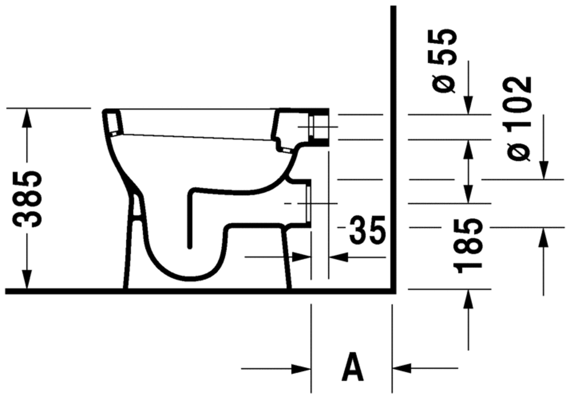 Slika od D-Code Toilet floor standing