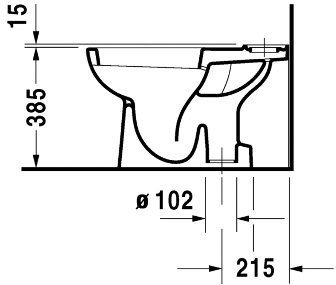 Slika od D-Code Toilet close-coupled