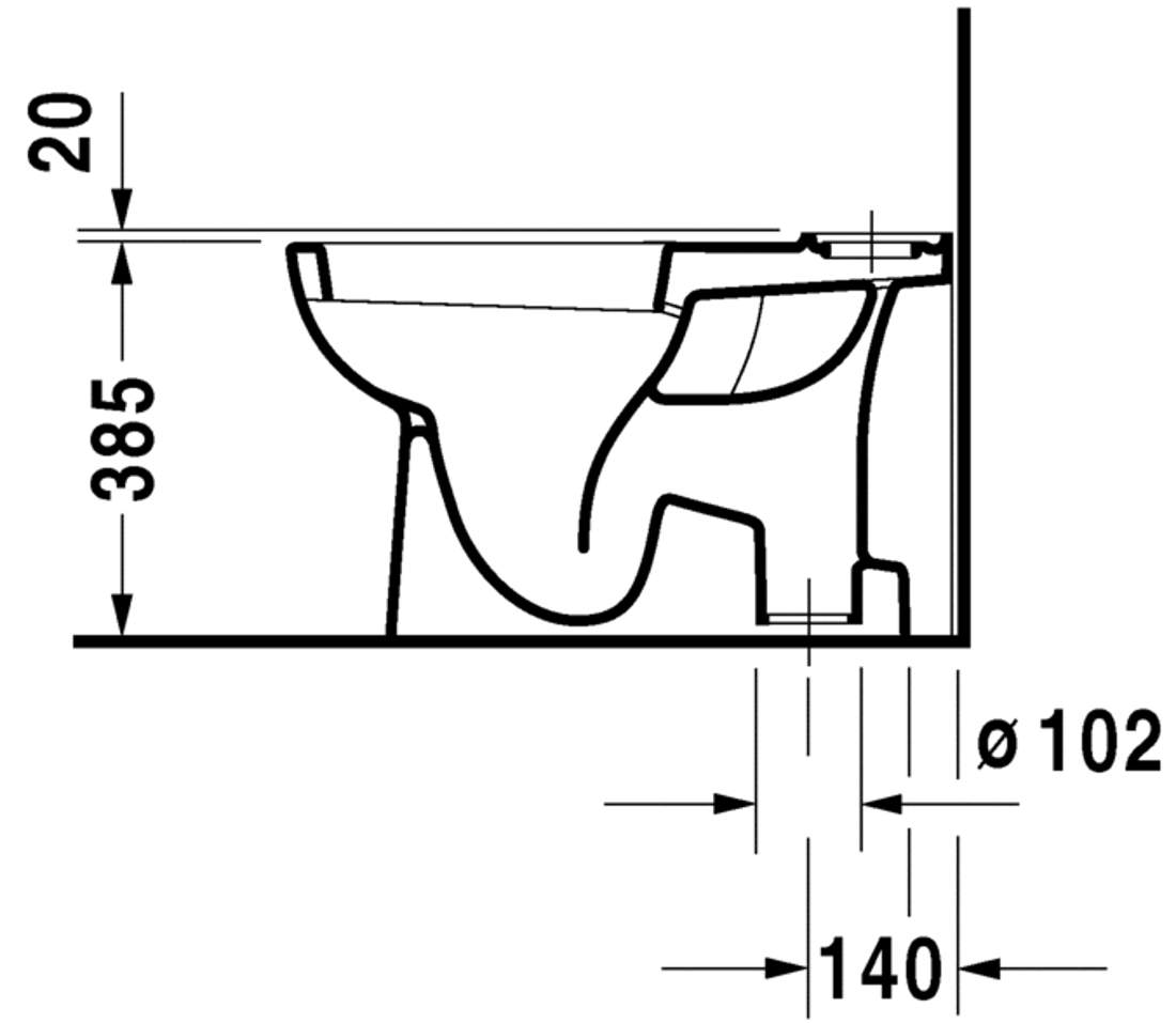 Slika od D-Code Toilet close-coupled