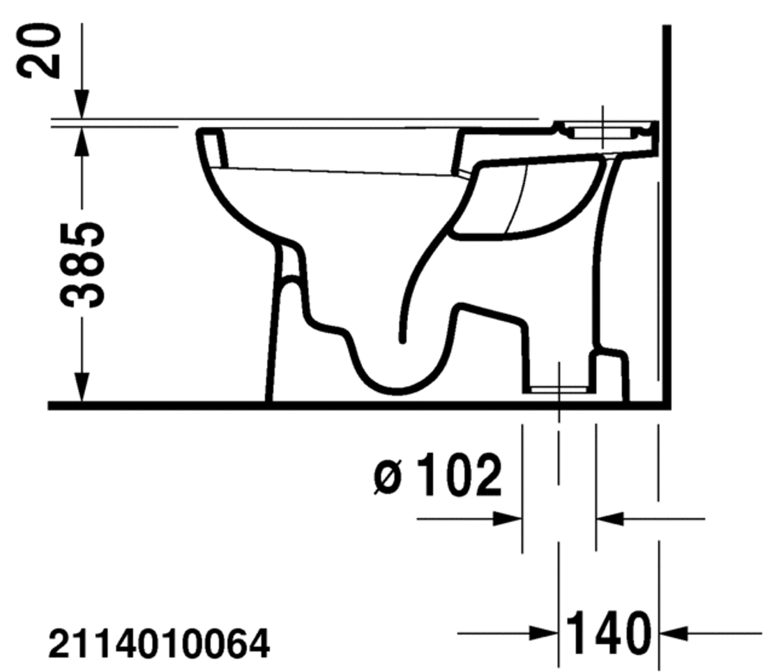 Slika od D-Code Toilet close-coupled
