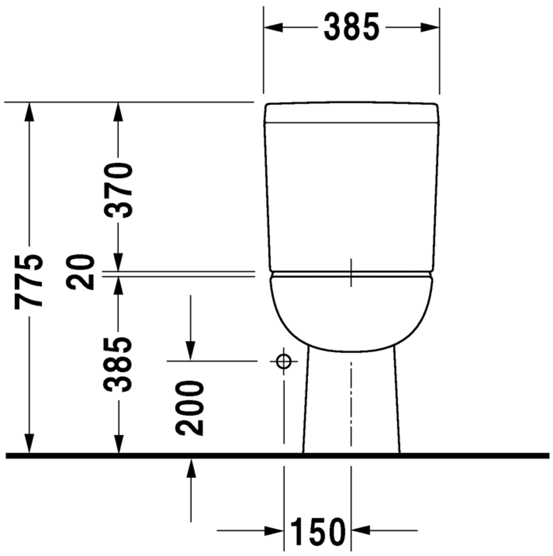 Slika od D-Code Toilet close-coupled