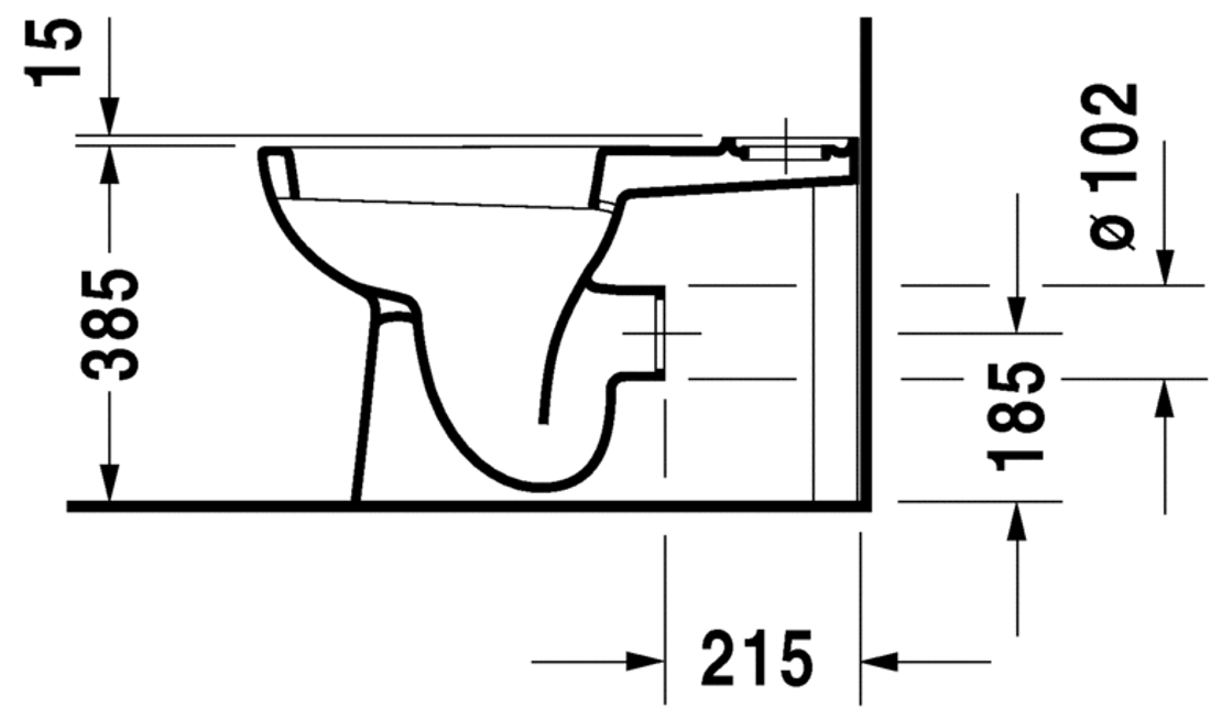 Slika od D-Code Toilet close-coupled