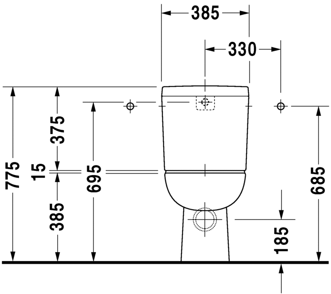 Slika od D-Code Toilet close-coupled