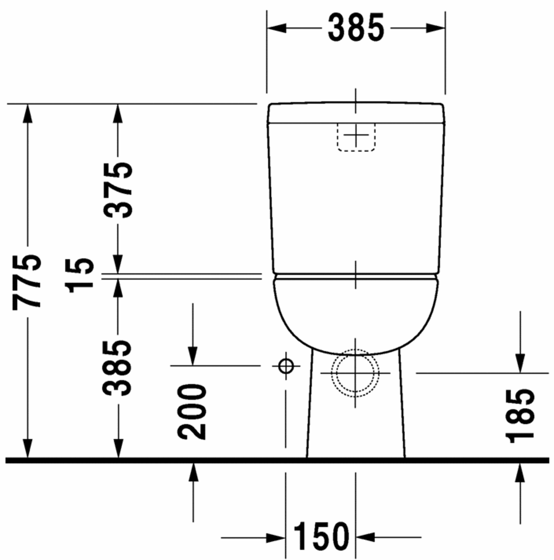 Slika od D-Code Toilet close-coupled