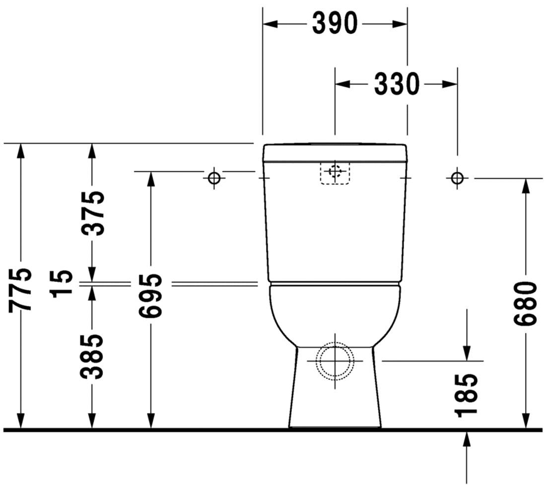 Slika od D-Code Toilet close-coupled