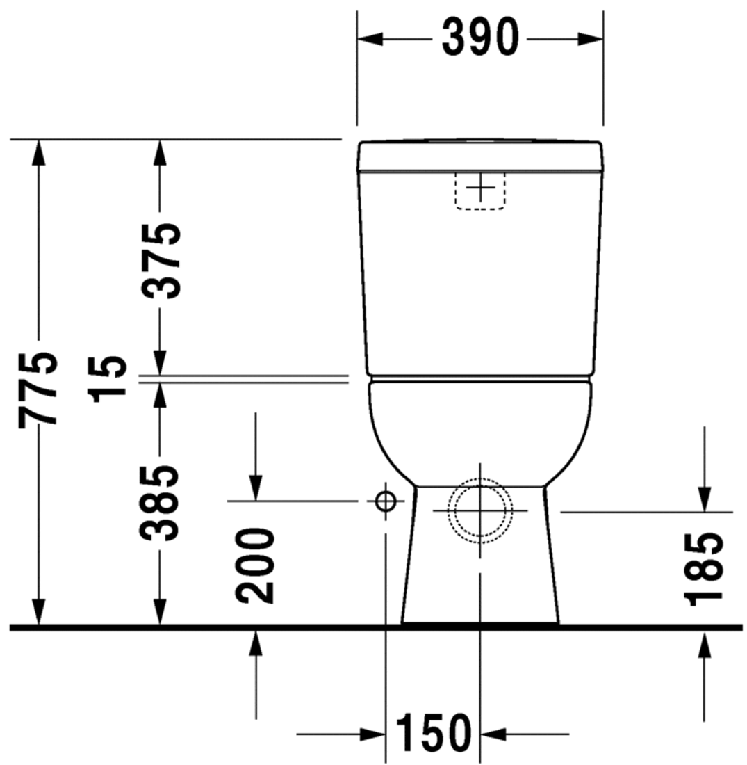 Slika od D-Code Toilet close-coupled