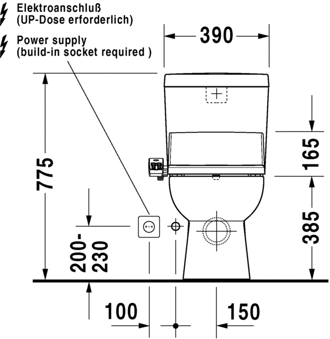 Slika od D-Code Toilet close-coupled