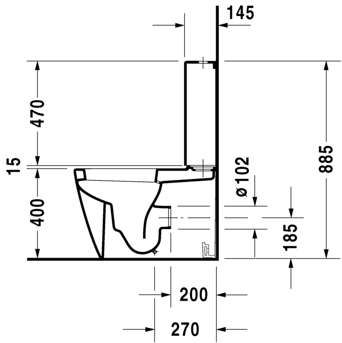 Slika od Starck 2 Toilet close-coupled