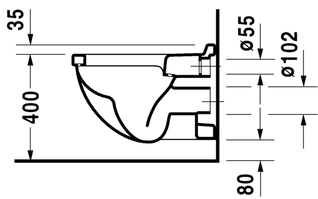 Slika od Starck 3 Toilet wall mounted