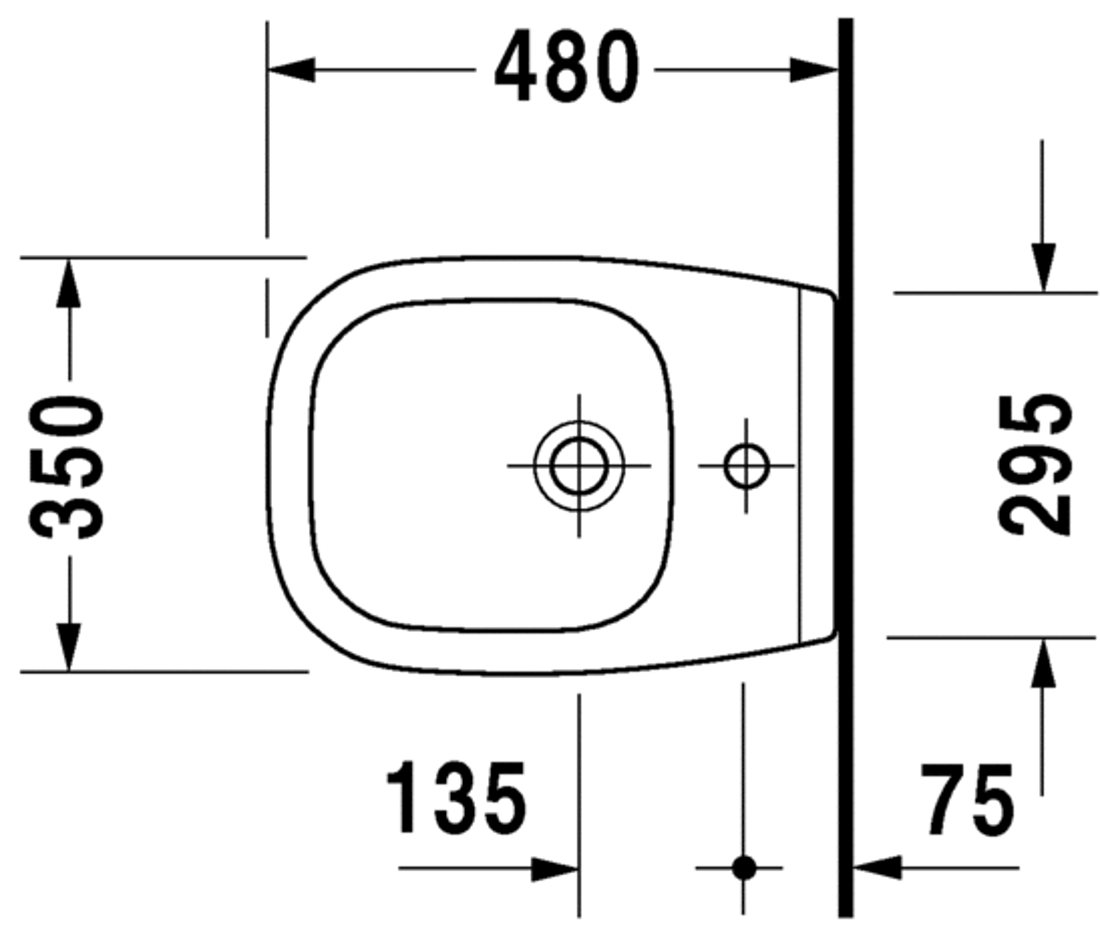 Slika od D-Code Bidet wall mounted Compact