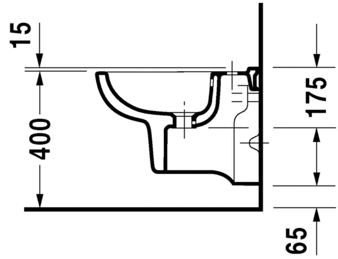 Slika od D-Code Bidet wall mounted Compact