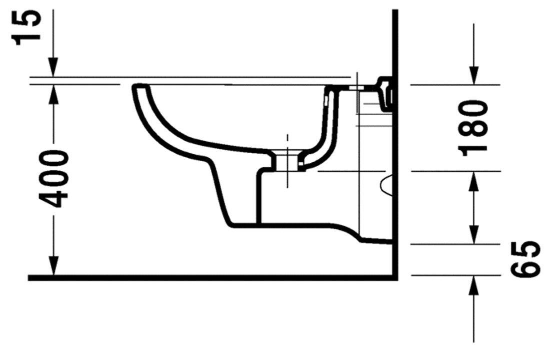 Slika od D-Code Bidet wall mounted