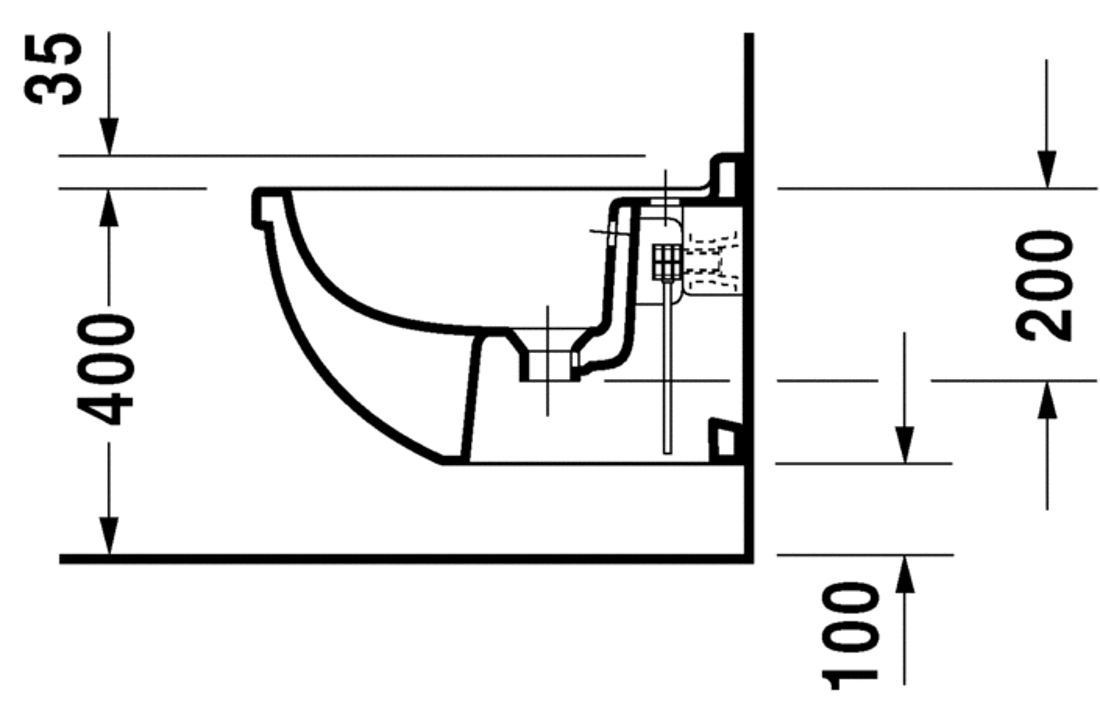 Slika od Starck 3 Bidet wall mounted