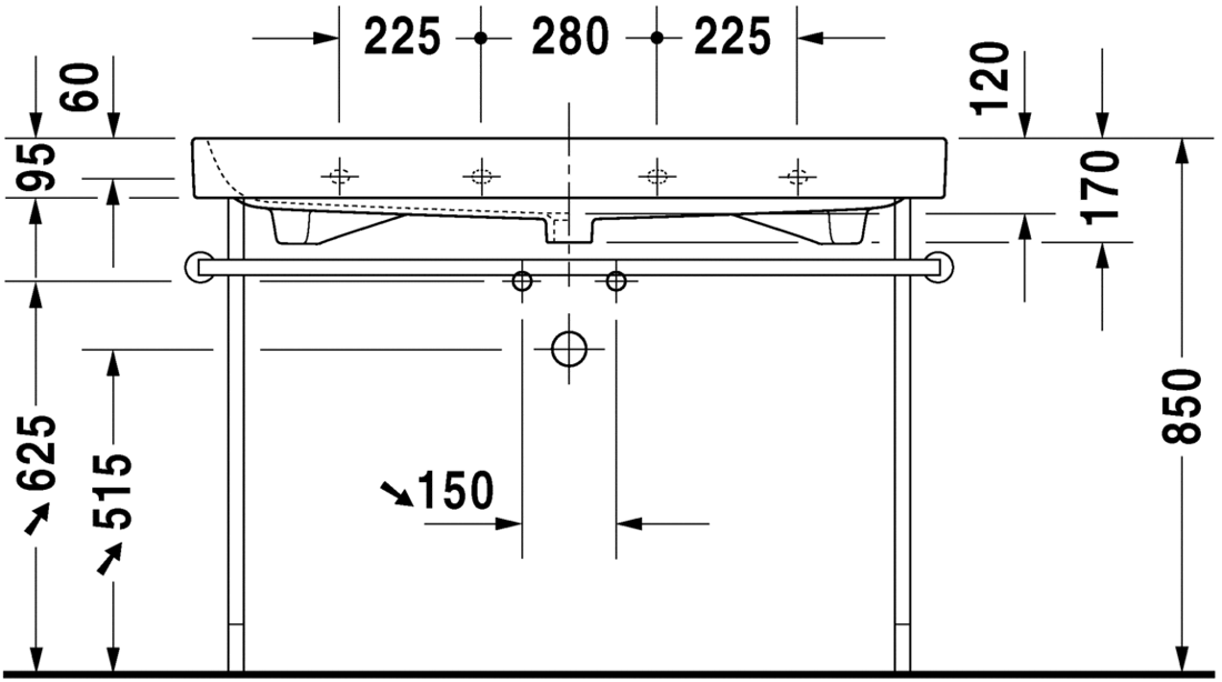 Slika od Happy D.2 Washbasin, furniture washbasin 120