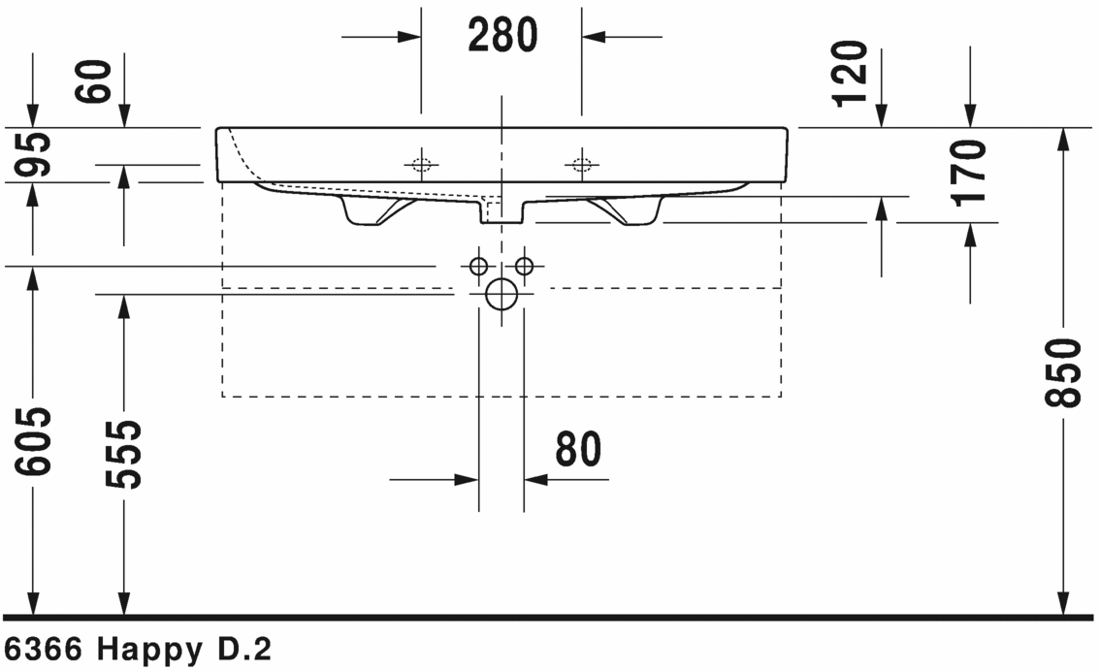 Slika od Happy D.2 Washbasin, furniture washbasin 100