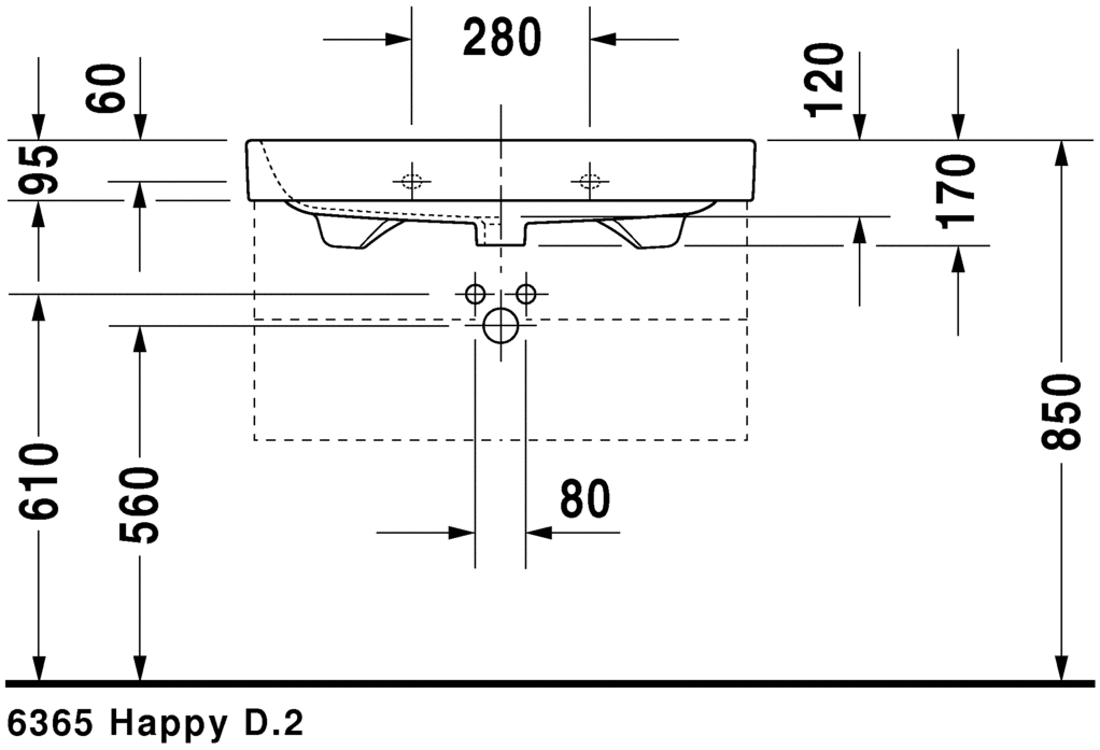Slika od Happy D.2 Washbasin, furniture washbasin 80