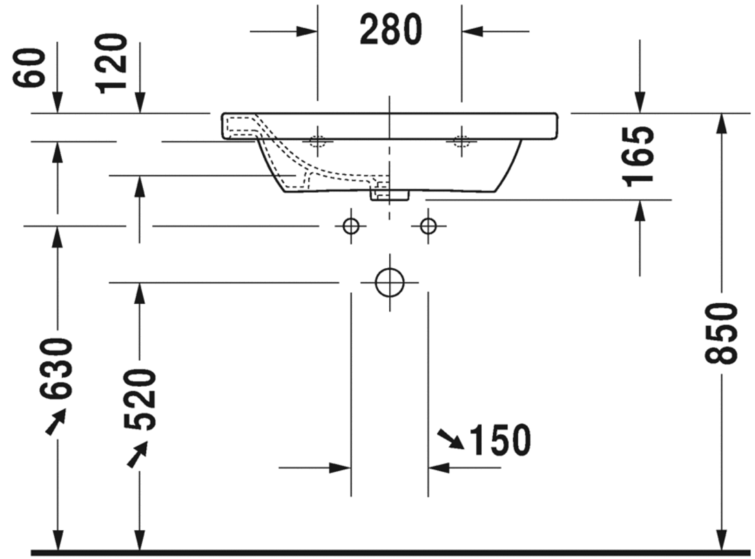 Slika od DuraStyle Washbasin, furniture washbasin 65