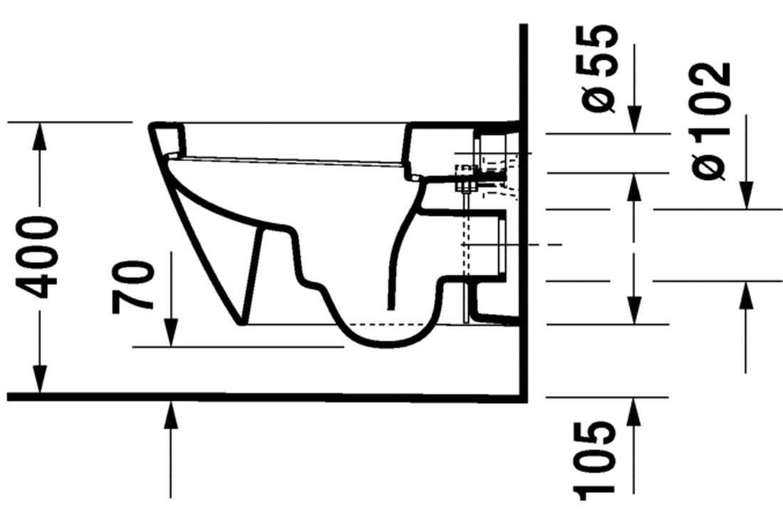 Slika od Starck 2 Toilet wall mounted