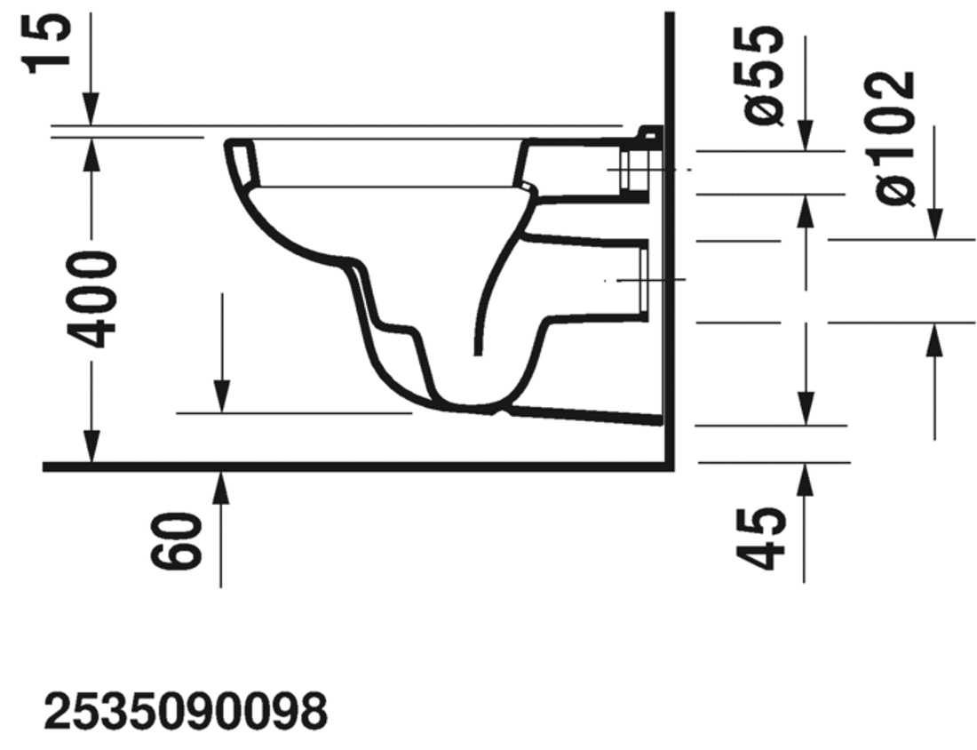 Slika od D-Code Toilet wall mounted
