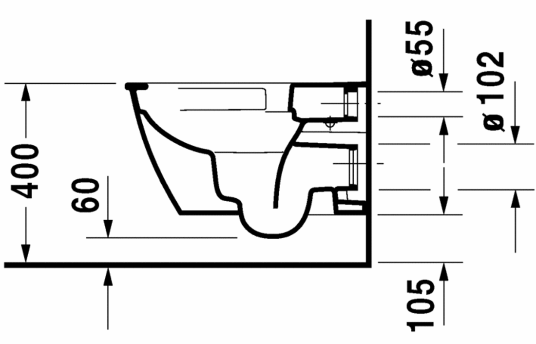 Slika od Darling New Toilet wall mounted Duravit Rimless®