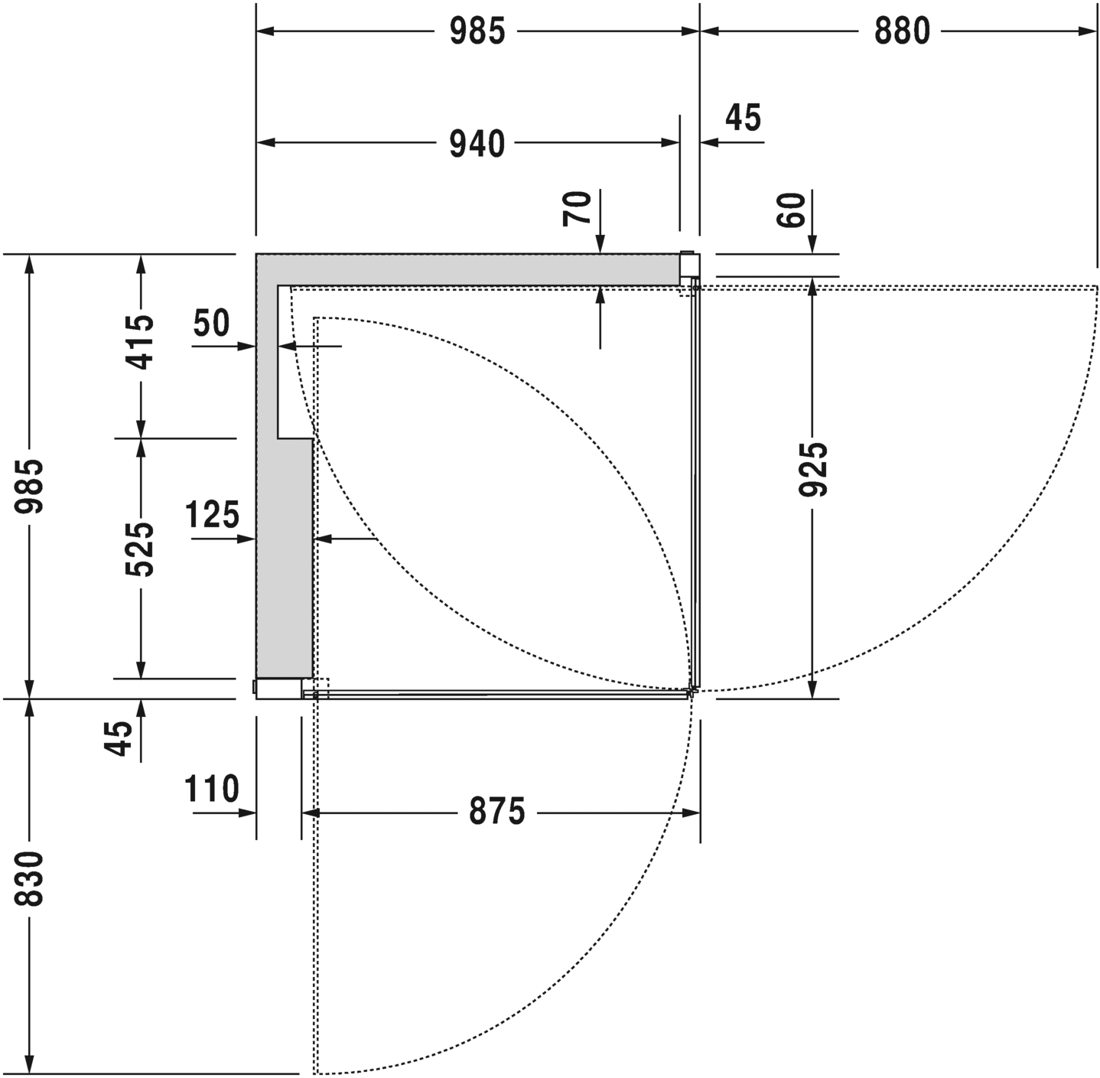 Slika od OpenSpace B Shower screen, tap left
